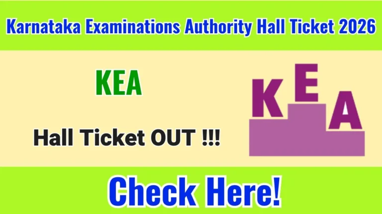 KCET Hall Ticket 2026 Karnataka